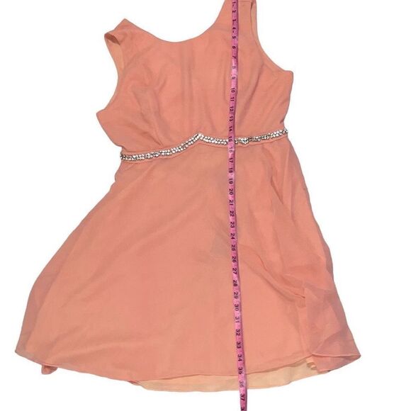 NBD Torren Mini Dress Sorbet Pink Cut Out Crystal Accent Waist Revolve sz L NEW - Picture 8 of 11